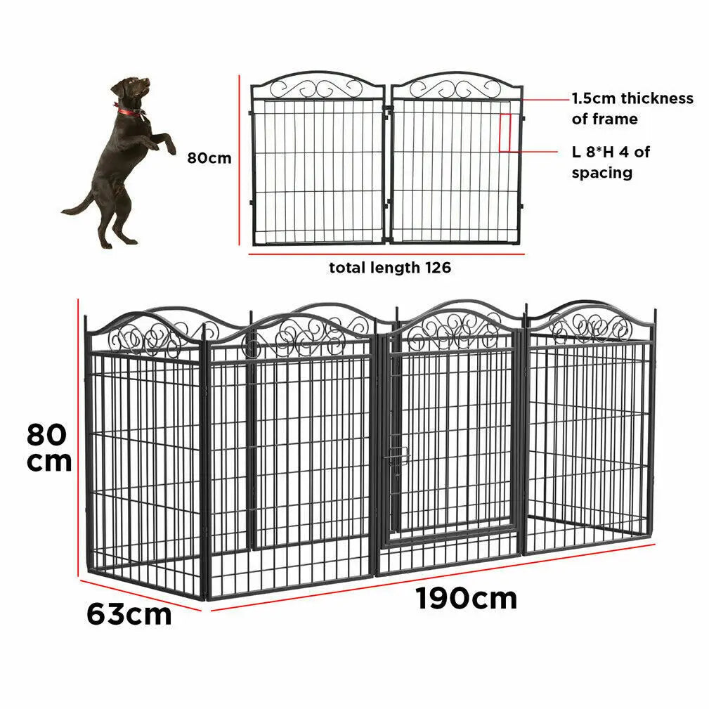 BINGOPAW Heavy Duty Foldable Dog Playpen, 8 Panel Kennel