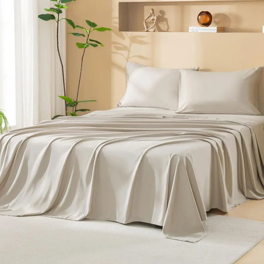 Bed In A Bag 7-Piece Comforter Set With Sheets Chevron Tufted Boho Luxury