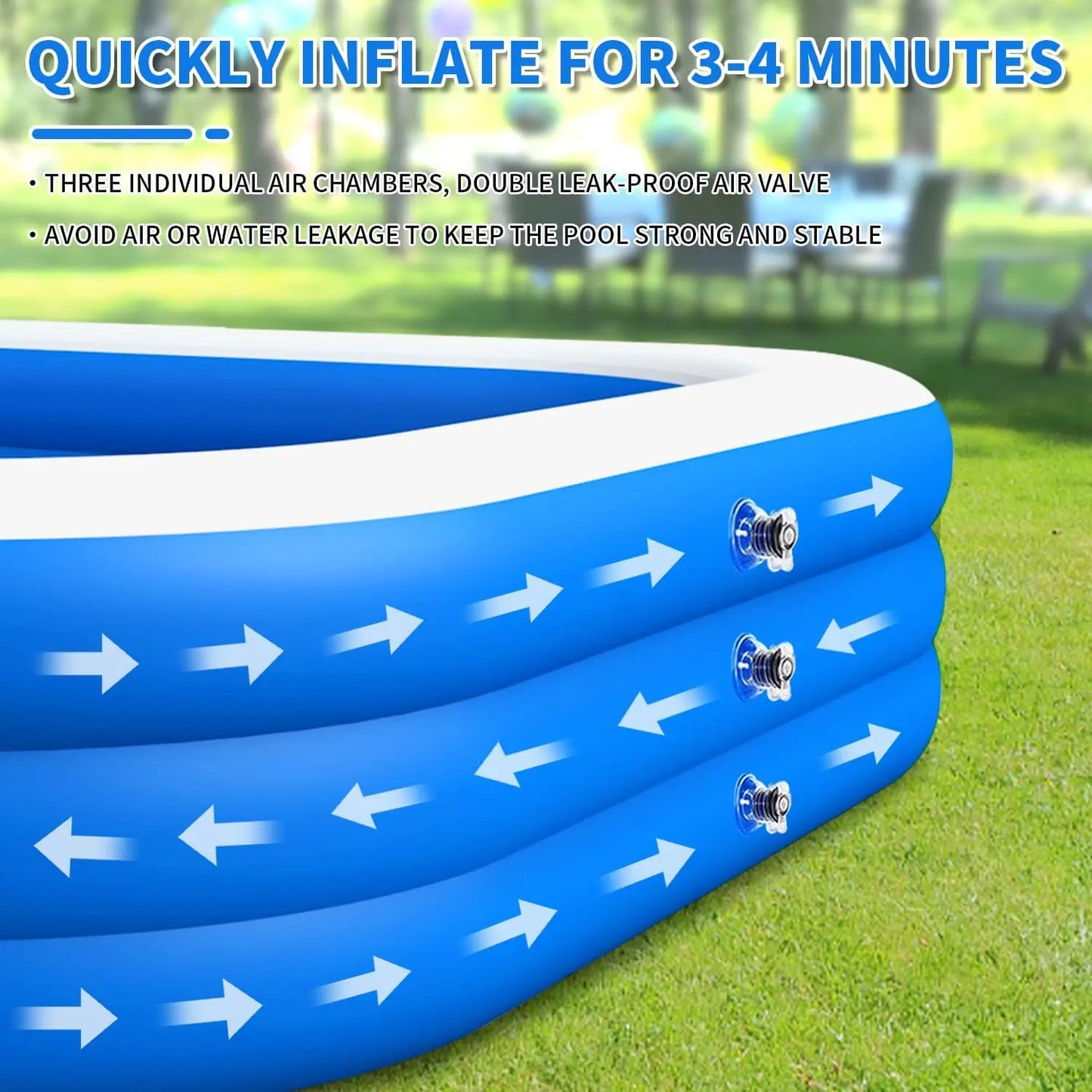 Family Inflatable Pool for Backyard Fun