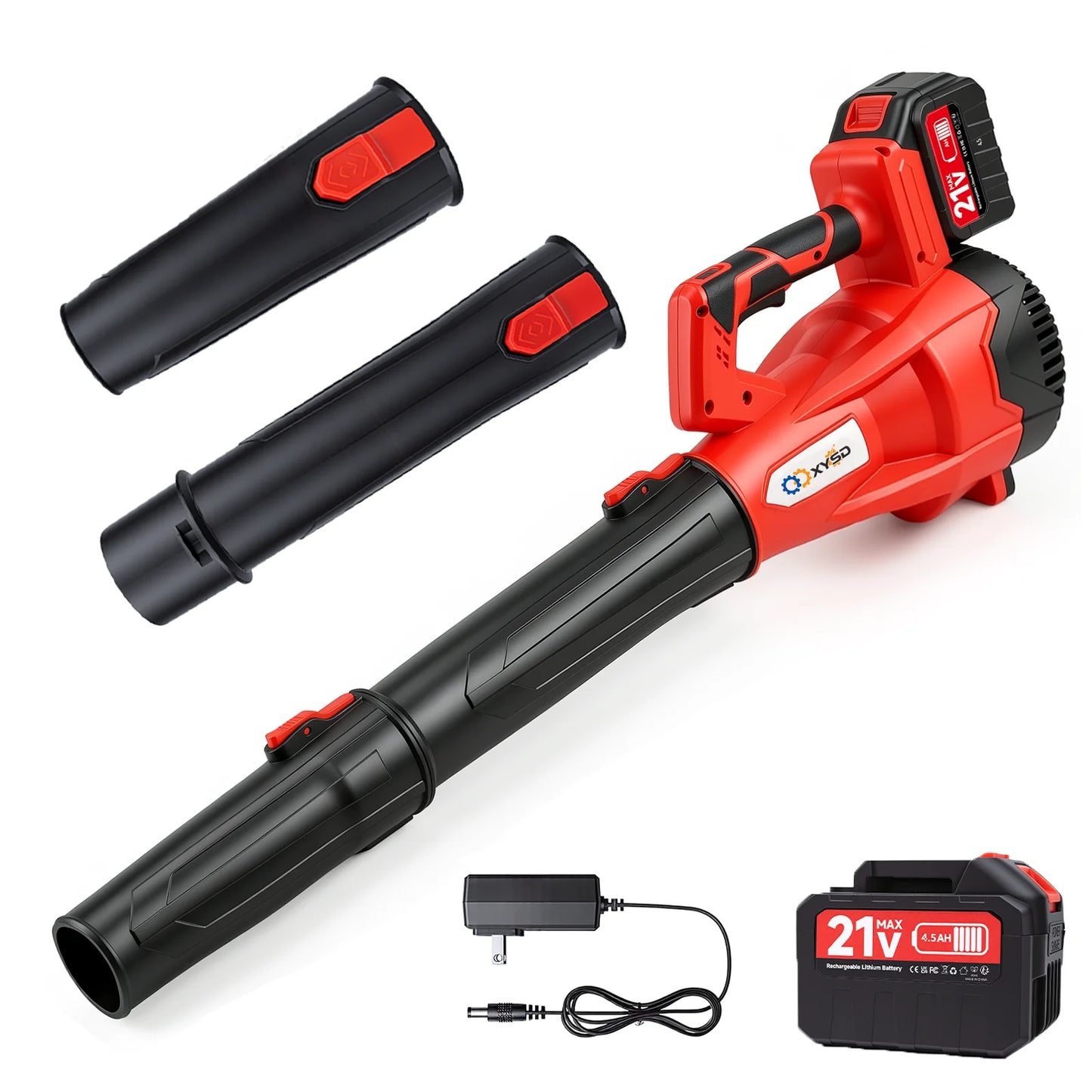 Cordless Leaf Blower 650 CFM 21V Battery Six Speeds