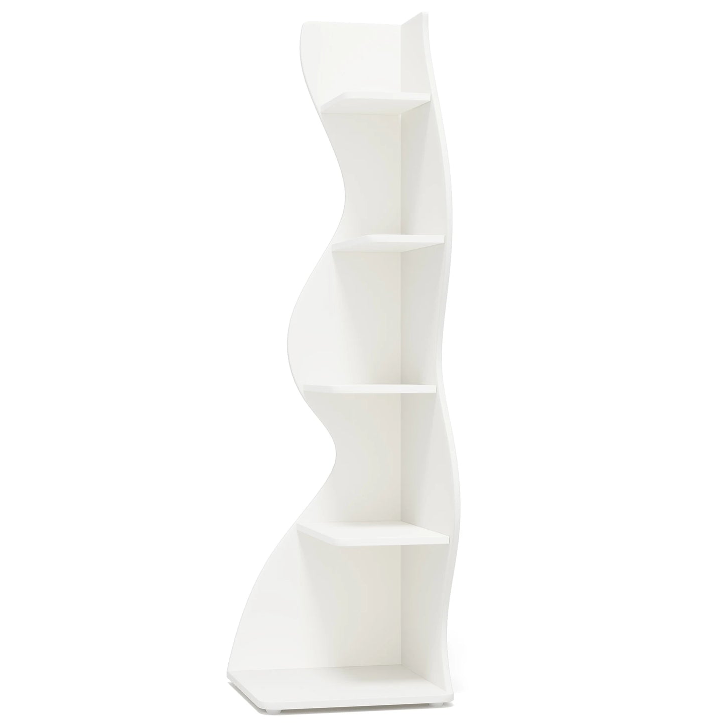Tribesigns Modern 5-Tier Corner Shelf Wall Bookcase