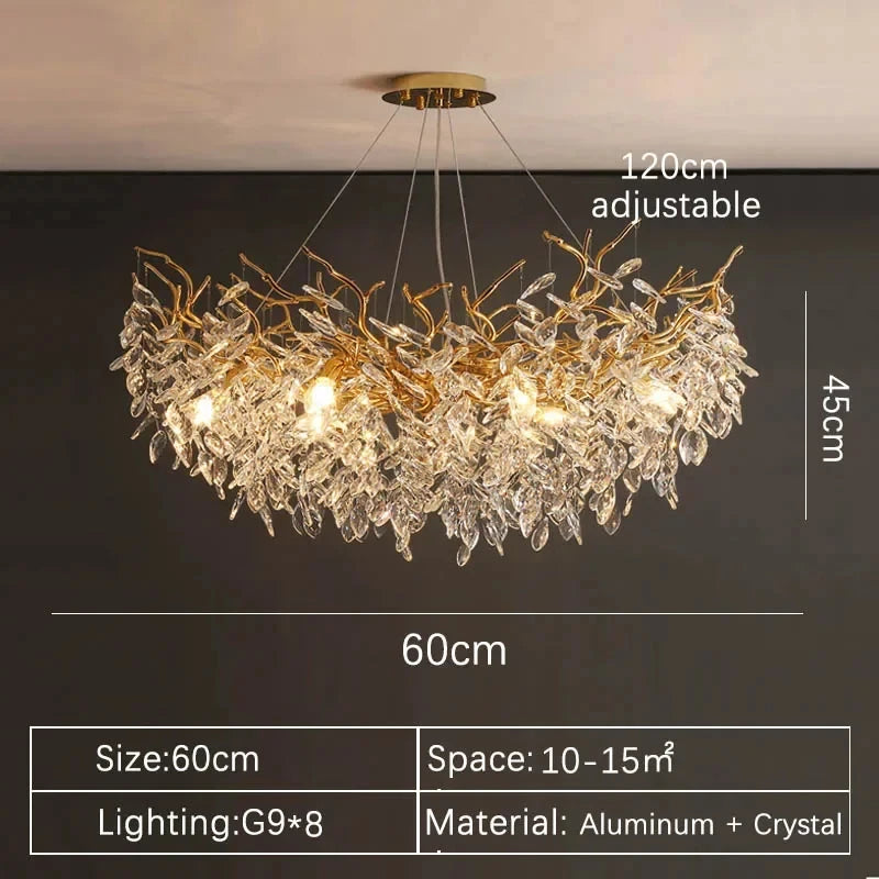 Normichy Luxury Crystal LED Chandeliers For Living And Dining