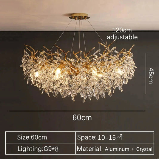 Normichy Luxury Crystal LED Chandeliers For Living And Dining