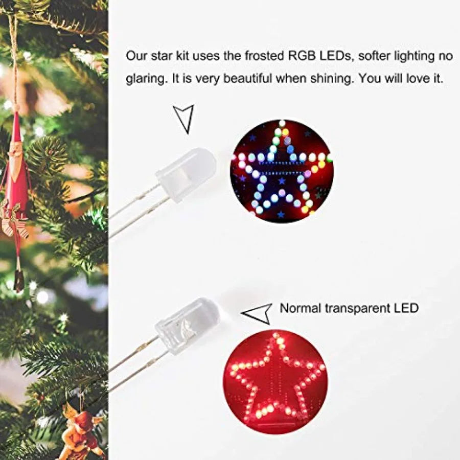 Star Shaped Soldering Practice Kit With Flashing Led And Buzzer