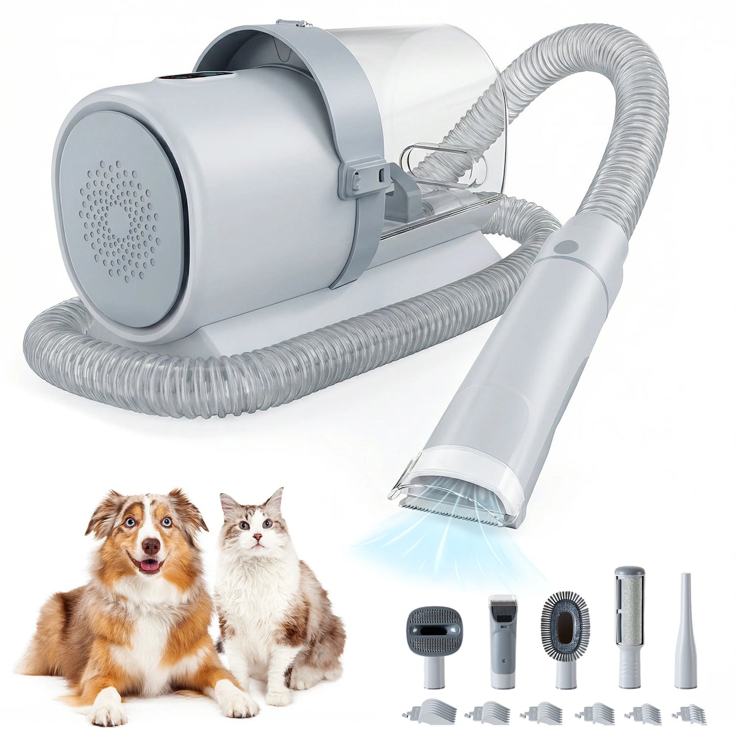 JHK Pet Grooming Vacuum Kit With Cordless Clippers And Tools
