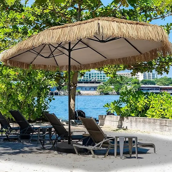 Tiki Patio Umbrella With Crank For Garden And Deck