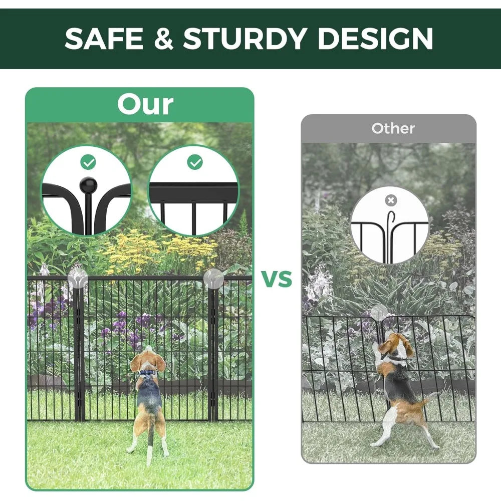 Garden Fence Outdoor Heavy Duty Metal Barrier For Pets