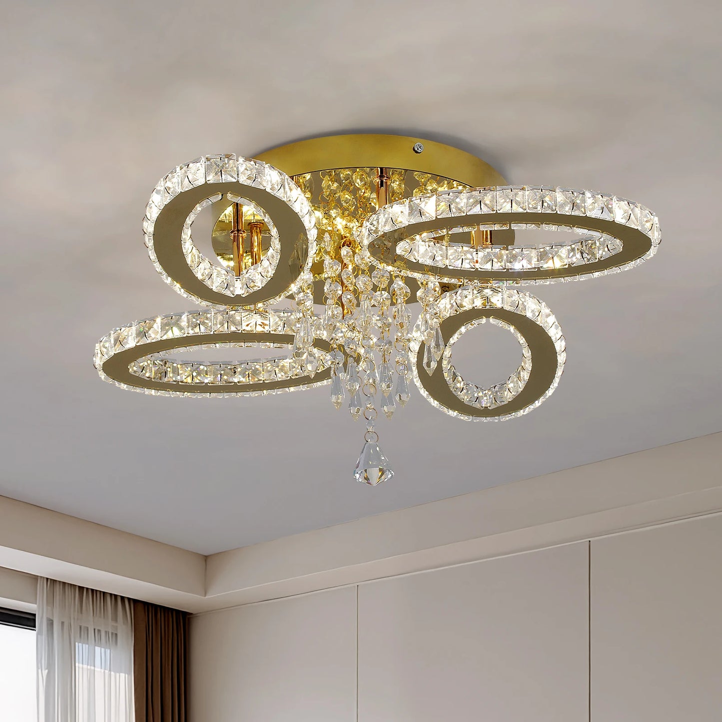 Vetrulus Crystal Chandelier Ceiling Light