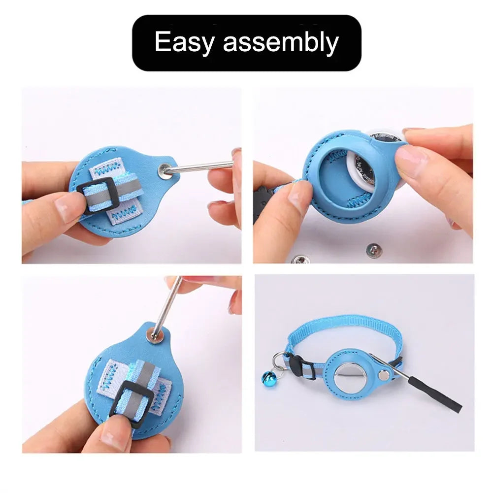 Shunmaii Reflective Cat Collar With AirTag Holder And Adjustable