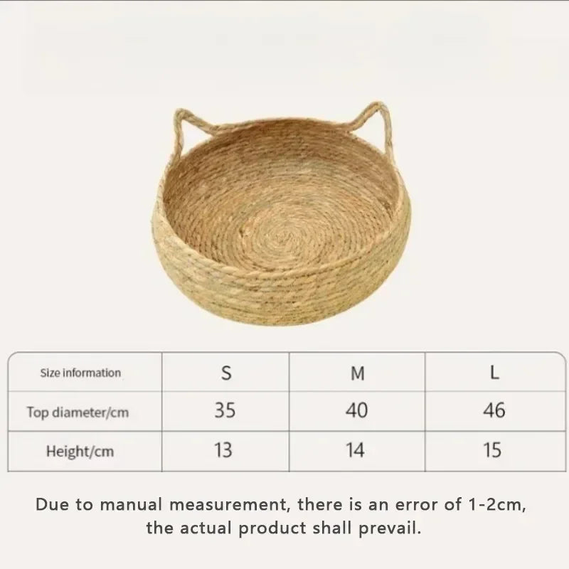 LEWENCN Handmade Vine Woven Cat Nest for All Seasons