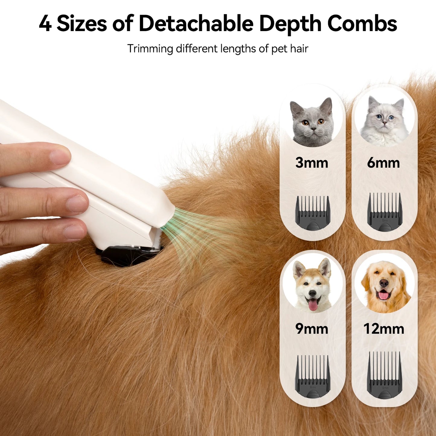 P1 3-In-1 Pet Grooming Vacuum Hair Dryer Trimmer Powerful Suction
