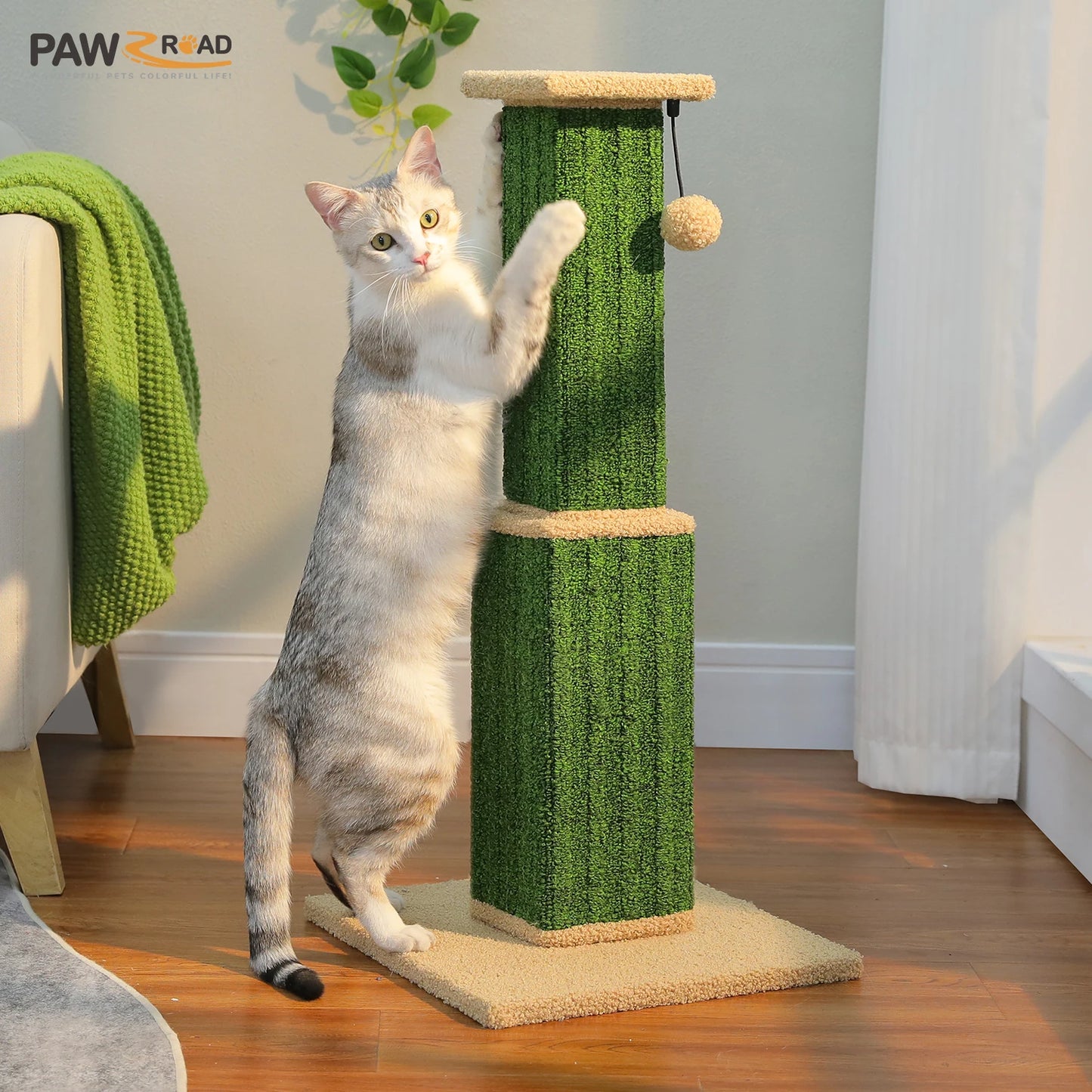 PAWZ Road Cat Scratching Post With Woven Sisal Ball