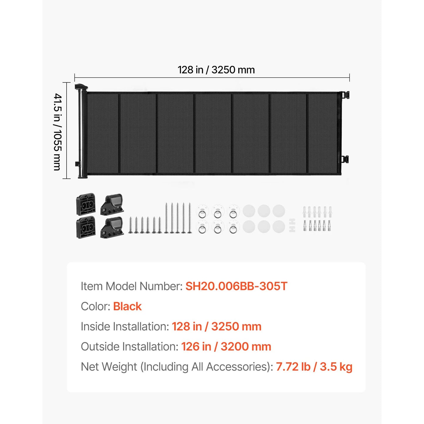 SucceBuy Retractable Baby Gate With Security Lock Walk Through