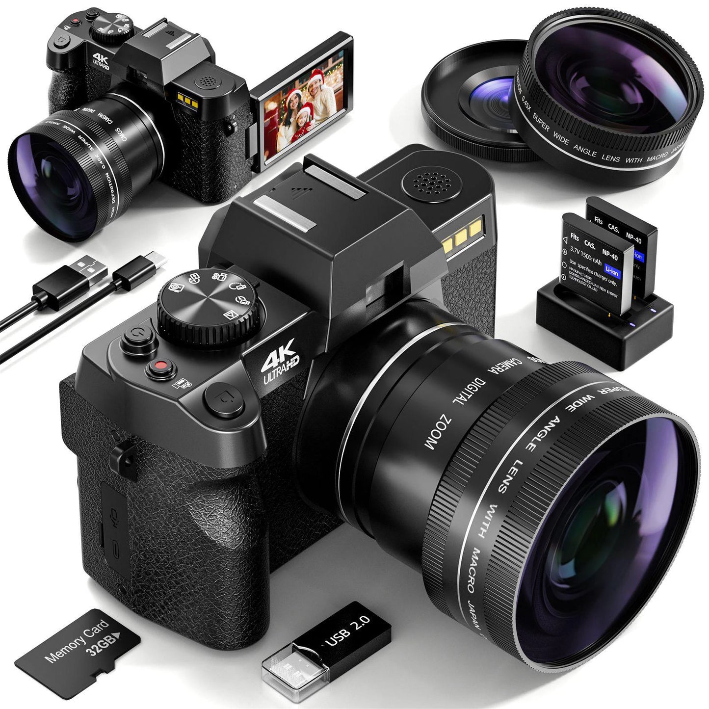 NBD 48MP Digital Camera With 4K Autofocus WiFi App Control