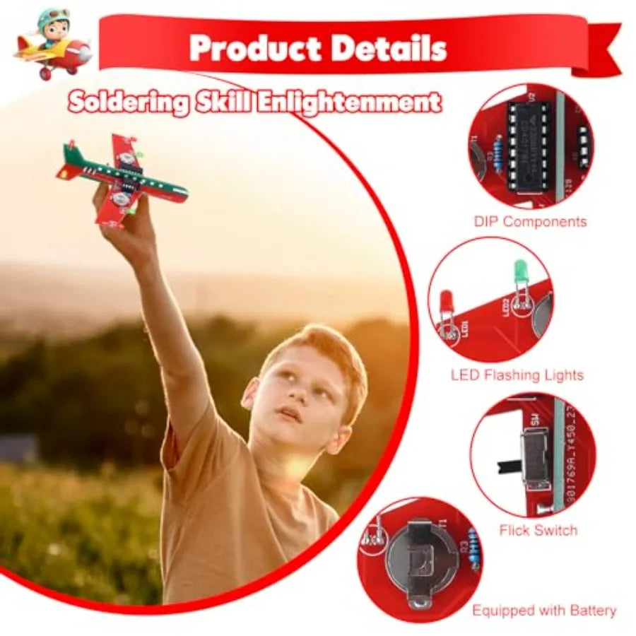 ICStation DIY Airplane Soldering Practice Kit For Students