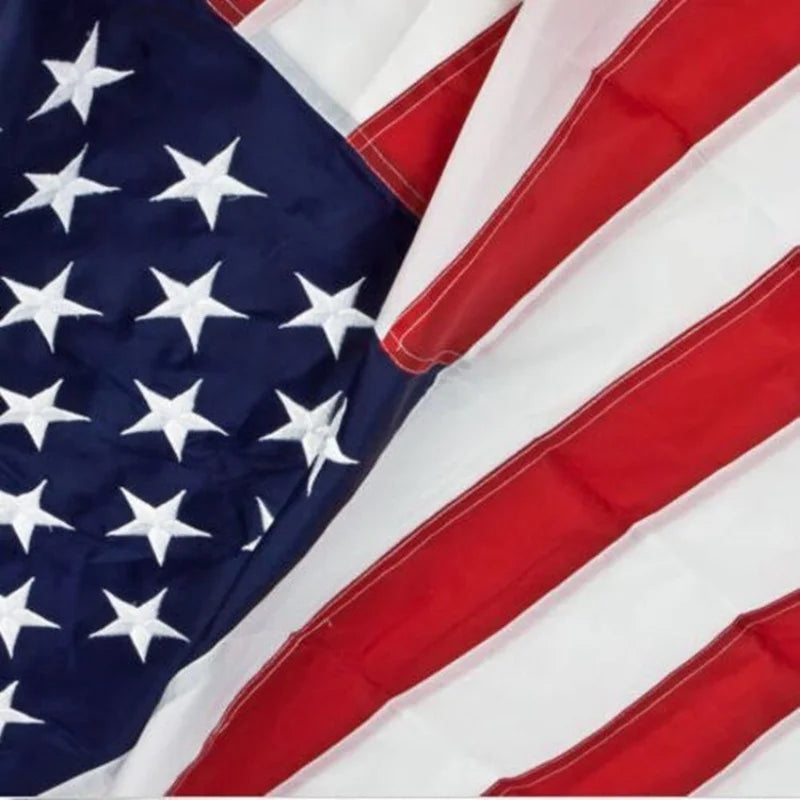 Embroidered American Flag Weatherproof Garden Flag