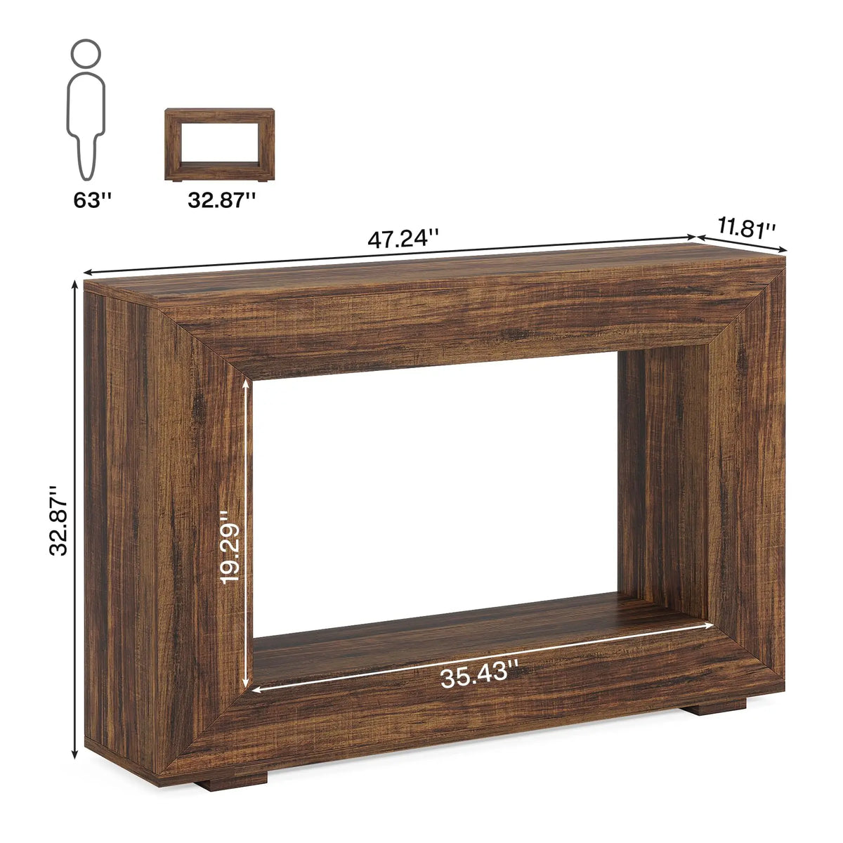 Tribesigns Farmhouse Console Table With Storage For Entryway