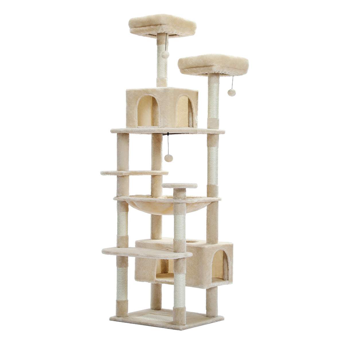 PAWZ Road Multilevel Cat Tower With Plush Condo Scratching Posts