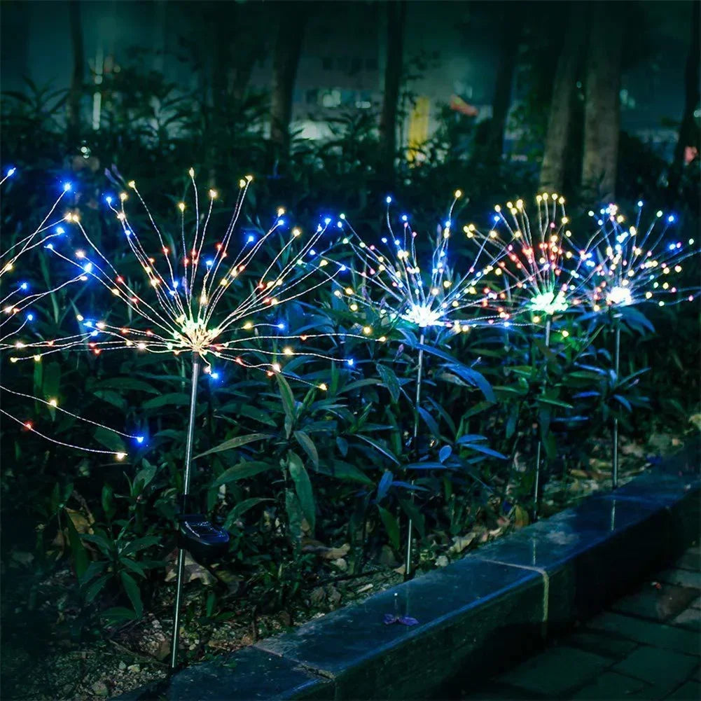 Solar Fireworks Light LED Fairy String Lights For Outdoors