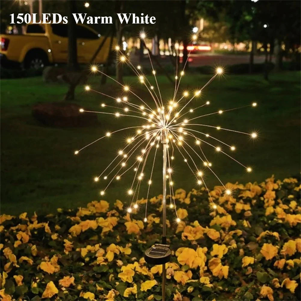 Solar Fireworks Light LED Fairy String Lights For Outdoors