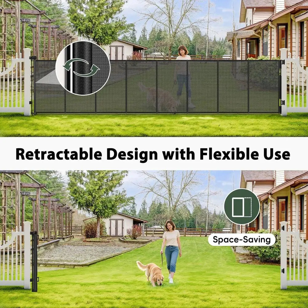 Reinforced Extra Wide Baby Gate Retractable Fence For Pets