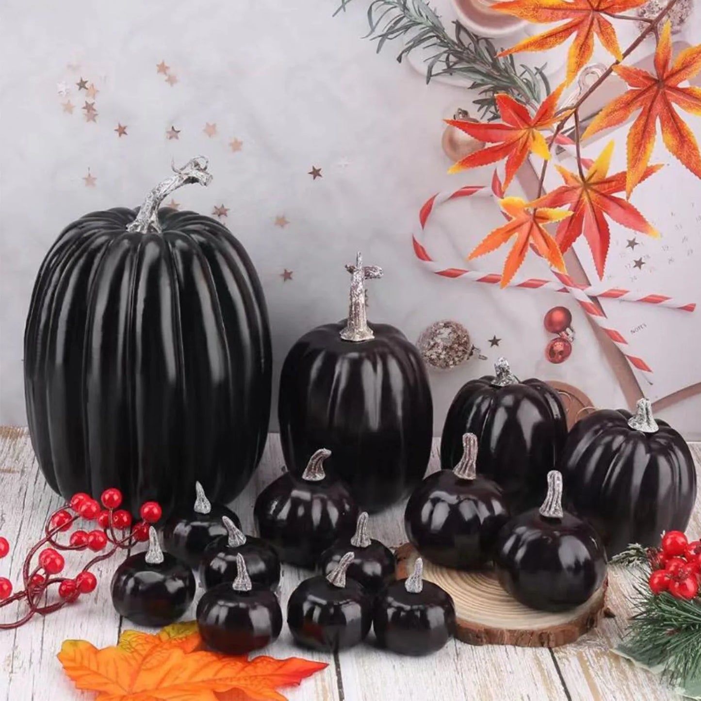 Artificial Foam Pumpkin Ornament, Lightweight And Reusable