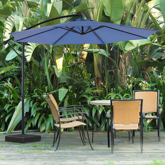 JHK Outdoor Patio Umbrella Cantilever with Easy Tilt UV Protection