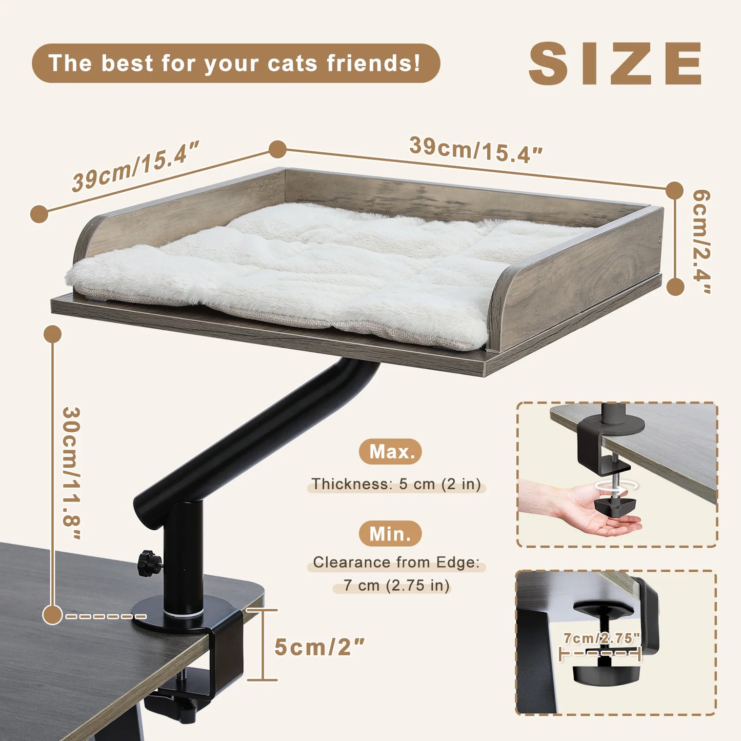 PAWZ Road Cat Desk Bed 360 Rotating Stand