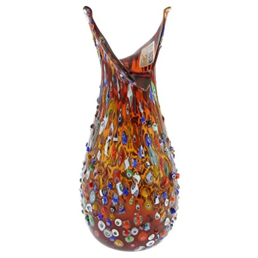 Mosaic Blooming Flower Vase Glass Porcelain Home Decor