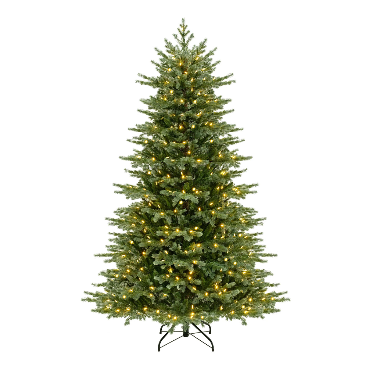LIFEZEAL Pre Lit Hinged Artificial Christmas Spruce Tree