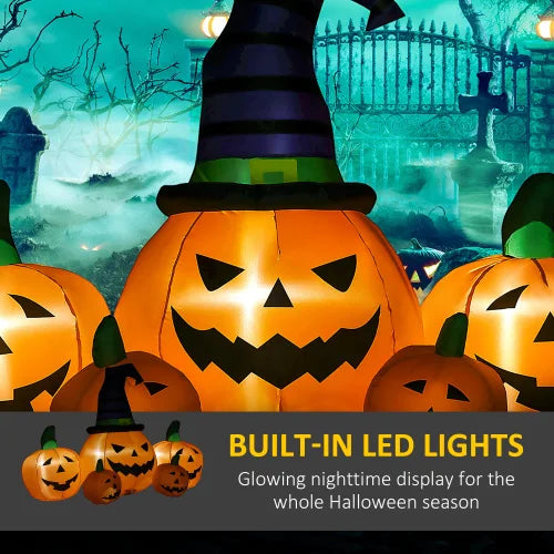 Inflatable Halloween Pumpkin Display LED Outdoor Yard Decor Waterproof