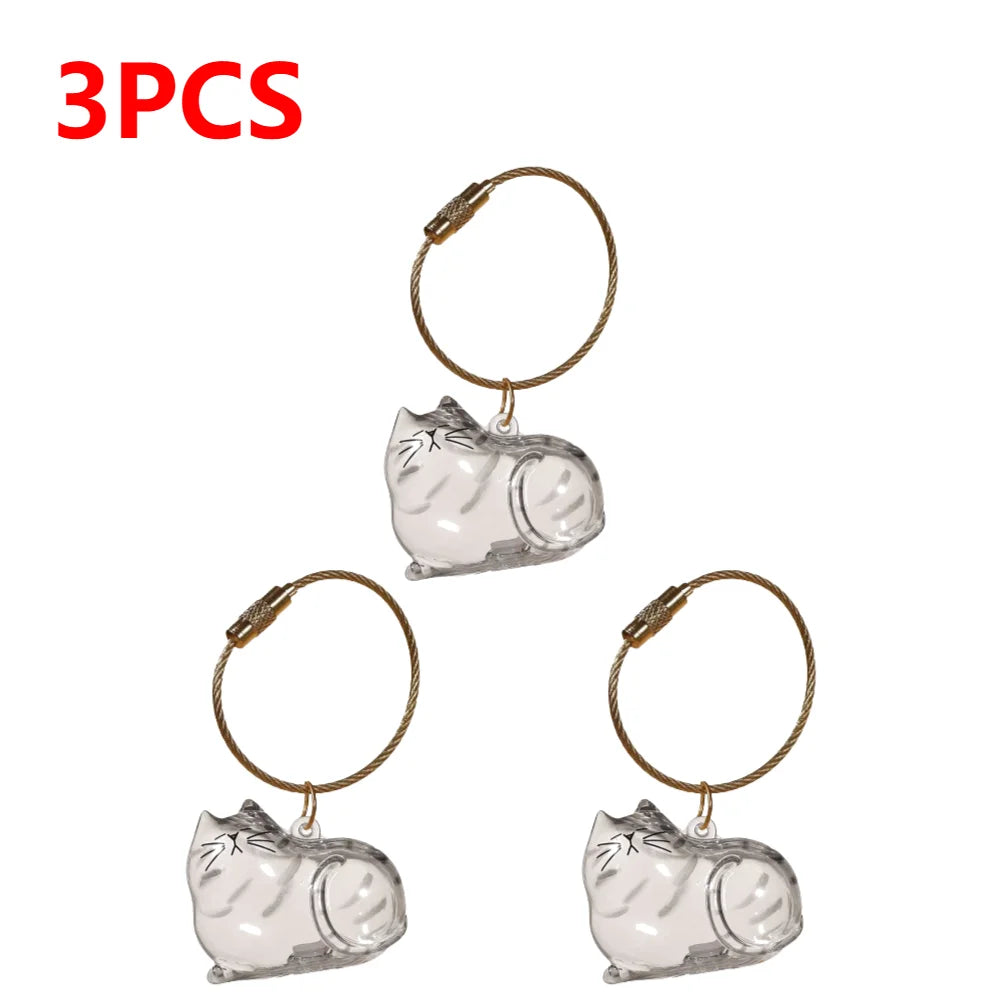 APWIKOGER Cat Keychain DIY Pendant Hair Storage Box