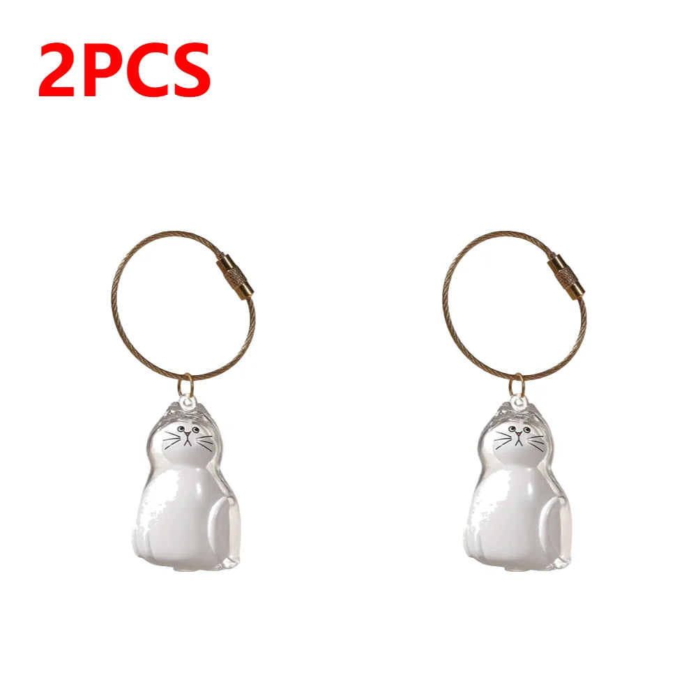 APWIKOGER Cat Keychain DIY Pendant Hair Storage Box