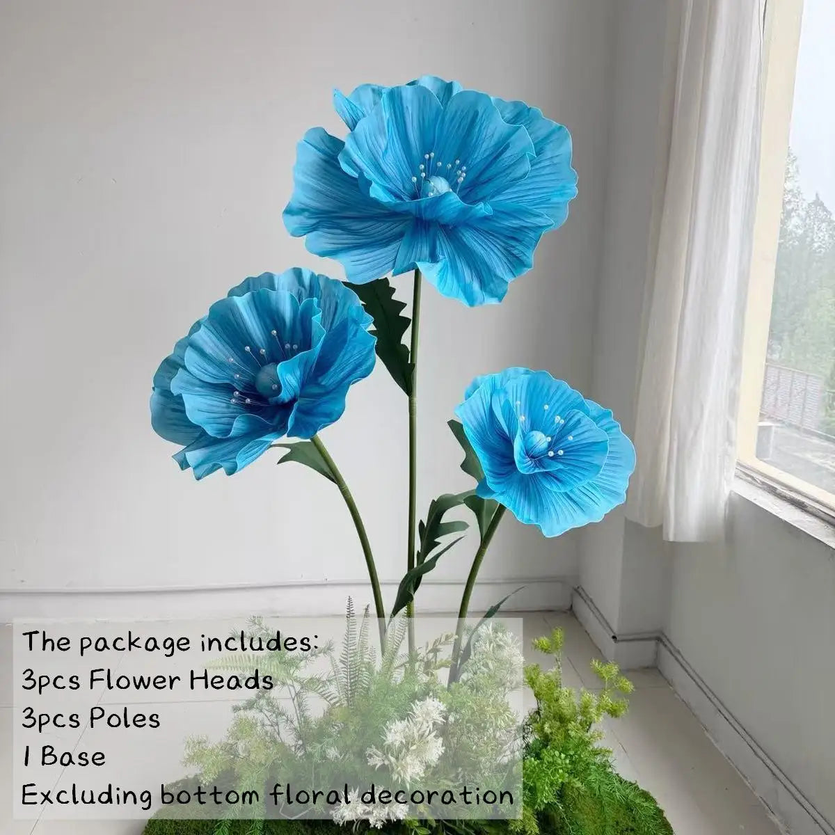 EVA Artificial Flower Display With Stand For Wedding And Home Decor